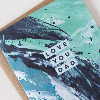 Carte Love You Dad de la menthe marine 3