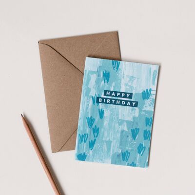 Turquoise Mint Birthday Card