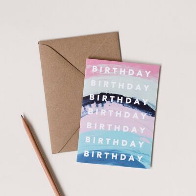 Rainbow Abstract Birthday Card