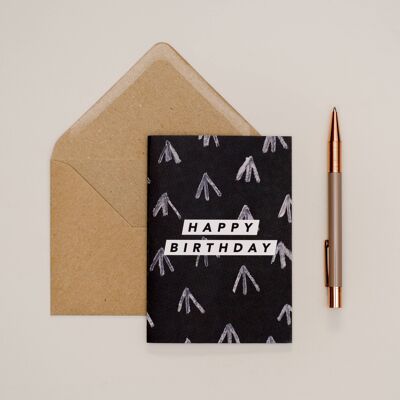 Black Pattern Arrows Birthday Card