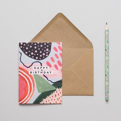 Abstract Shapes Birthday Card