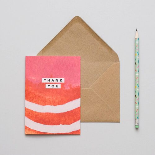 Coral Curves Thank You Card