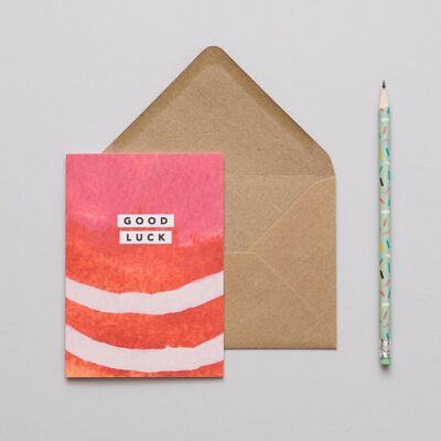 Coral Curves Good Luck Card