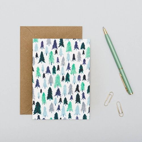 Christmas Tree Pattern Card