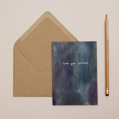 Blue I Love You Forever Card