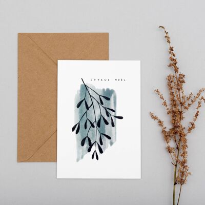 Mistletoe Joyeux Noël Card