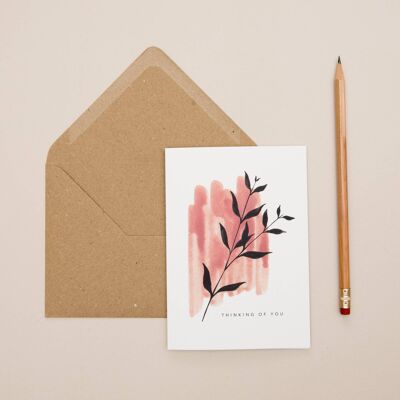Leaf Thinking Of You Card