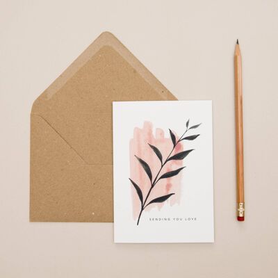 Leaf Sending You Love Card