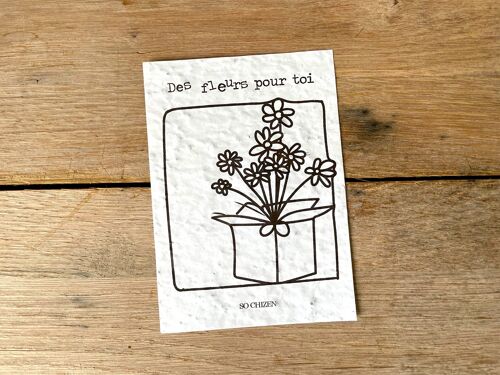 Carte à planter paquet cadeau