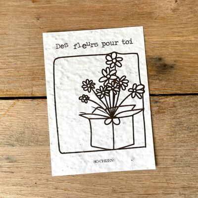 Carte à planter paquet cadeau