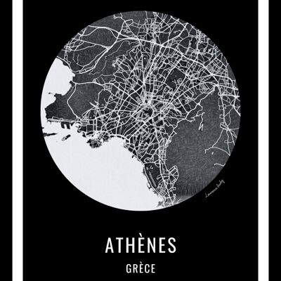 POSTER+FRAME-50x70cm-EUROPE-MAP ATHENS