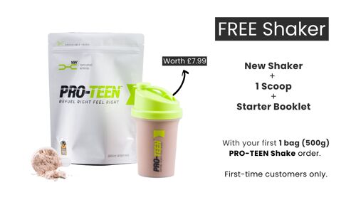 PRO-TEEN Shake - Strawberry Milkshake - 1 Bag (10 servings) Approx 2-4 weeks supply