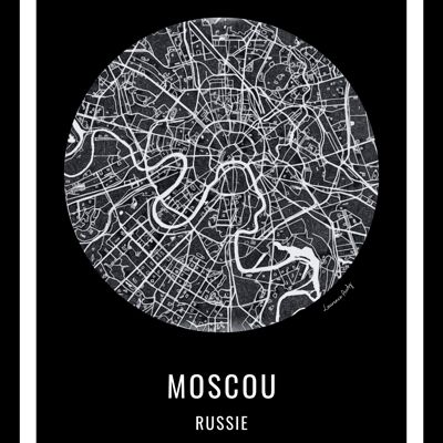 POSTER+FRAME-50x70cm-EUROPE-MAP MOSCOW