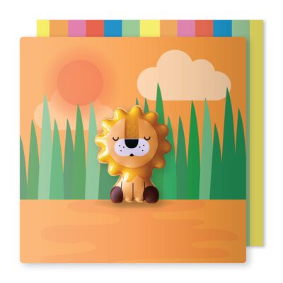 Cute Lion Magnet Card