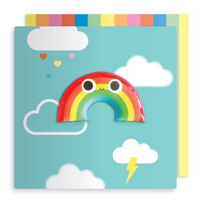 Niedliche Regenbogen-Magnet-Karte