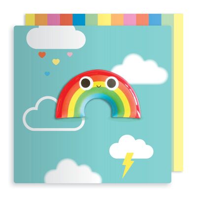 Simpatica carta magnetica arcobaleno