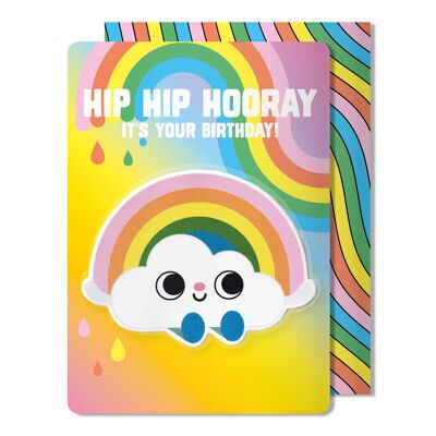 Cloud Puffy Sticker Geburtstagskarte