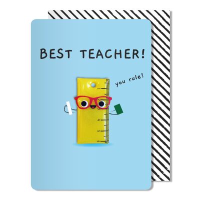 Best Teacher Magnet Card