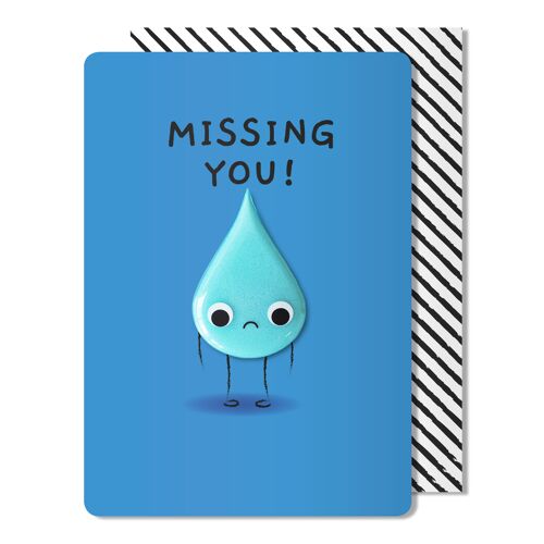 Missing You Tear Magnet Card