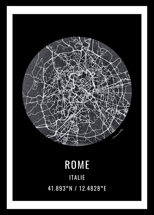 AFFICHE+CADRE-50x70cm-EUROPE-CARTE ROME