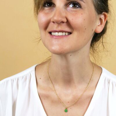 collana di natale dorata verde