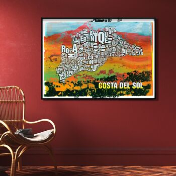 Lettre Place Costa Del Sol La Concha Art Print - 70x100cm-impression numérique-roulé 1