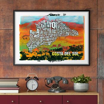 Lettre Place Costa Del Sol La Concha Art Print - 70x100cm-impression numérique-roulé 2