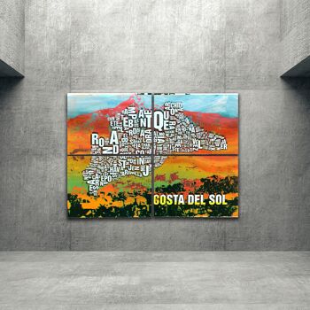 Lettre Place Costa Del Sol La Concha Art Print - 140x200cm-comme-4-part-stretcher 1