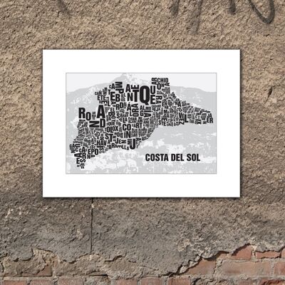 Emplacement lettre Costa Del Sol La Concha - 30x40cm-passepartout