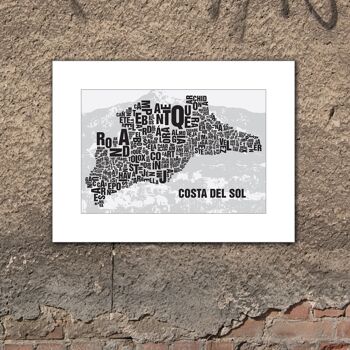 Emplacement lettre Costa Del Sol La Concha - 30x40cm-passepartout 1