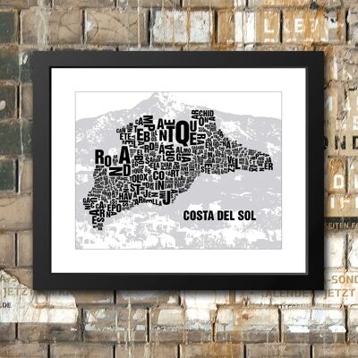 Letter location Costa Del Sol La Concha - 40x50 mat framed