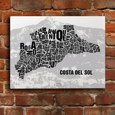 Lieu de lettres Costa Del Sol La Concha - 40x50cm-toile-sur-châssis