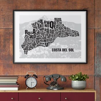 Emplacement de la lettre Costa Del Sol La Concha - Impression numérique 50x70cm 2