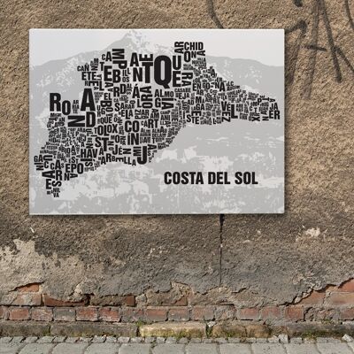 Lieu de lettres Costa Del Sol La Concha - 70x100cm-toile-sur-châssis