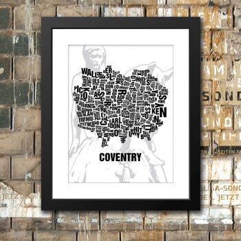 Lettre emplacement Coventry Lady Godiva - passe-partout 40x50 encadré 1