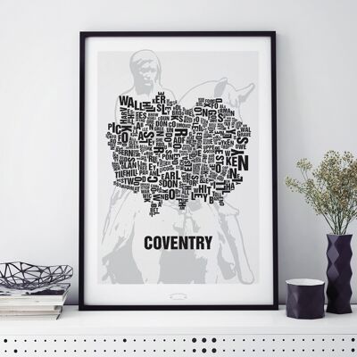 Emplacement de la lettre Coventry Lady Godiva - 50x70cm-impression numérique encadrée