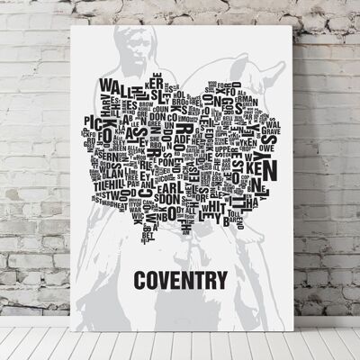 Place of letters Coventry Lady Godiva - 70x100cm-canvas-on-stretcher