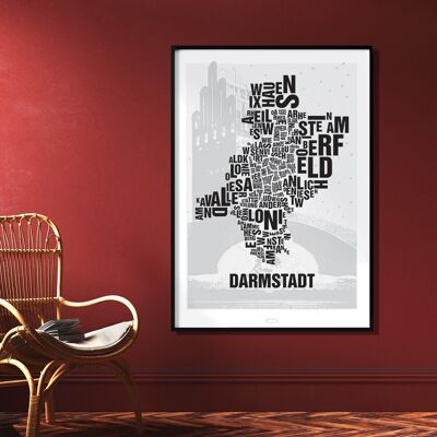 Place of letters Darmstadt Wedding Tower - 70x100cm-digital print-rolled