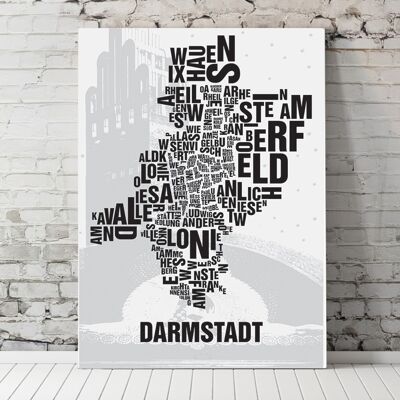 Luogo delle lettere Darmstadt Wedding Tower - 70x100cm-tela-su-barella