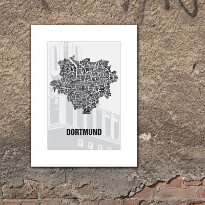 Posizione della lettera Dortmund Union U - 30x40cm-passepartout