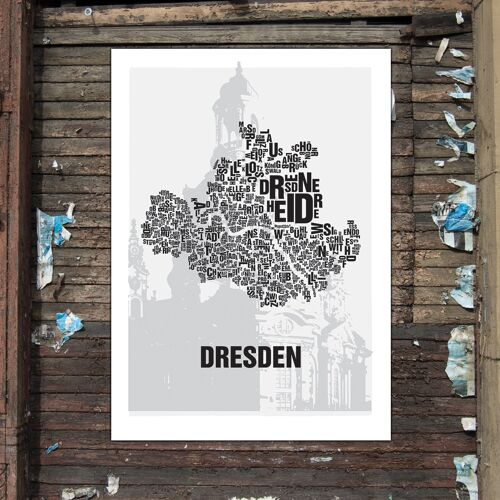 Buchstabenort Dresden Frauenkirche - 50x70cm-digitaldruck