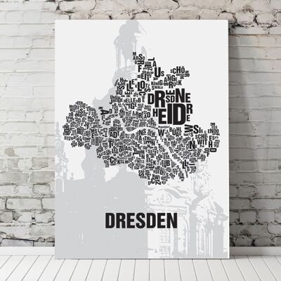 Luogo delle lettere Dresden Frauenkirche - 70x100cm-tela-su-barella