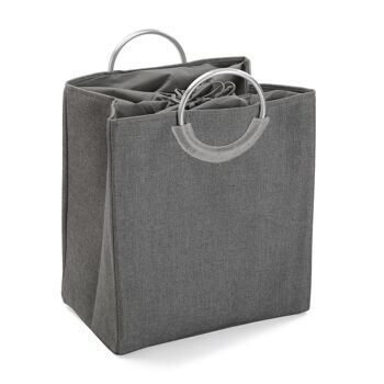 PANIER À LESSIVE DOUBLE GRIS FONCÉ 19487122 1