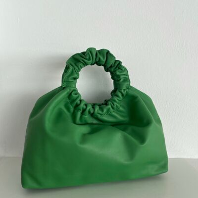 Sac à main bandoulière en cuir vert Isabel