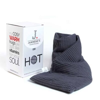 Heat scarf anthracite | Organic linseed