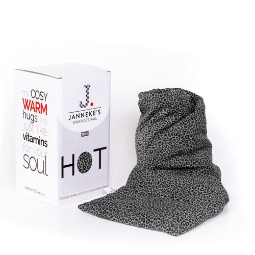 Heat scarf leopard print | Organic linseed