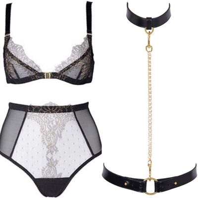 Arabella See-Through Lace Soft Cup 3 Piece Gift Set