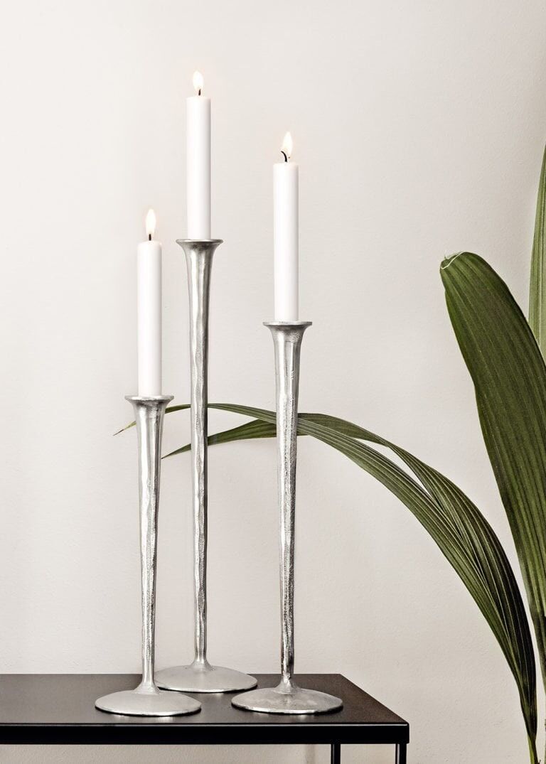 Candelieri Gallery set/3 Argento