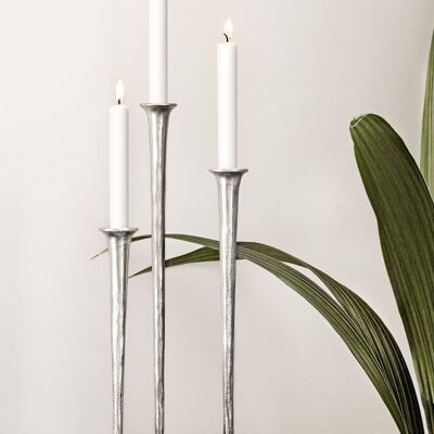 Candlesticks Gallery set/3 Silver