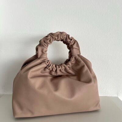 Isabel Powder Pink Leather Crossbody Handbag